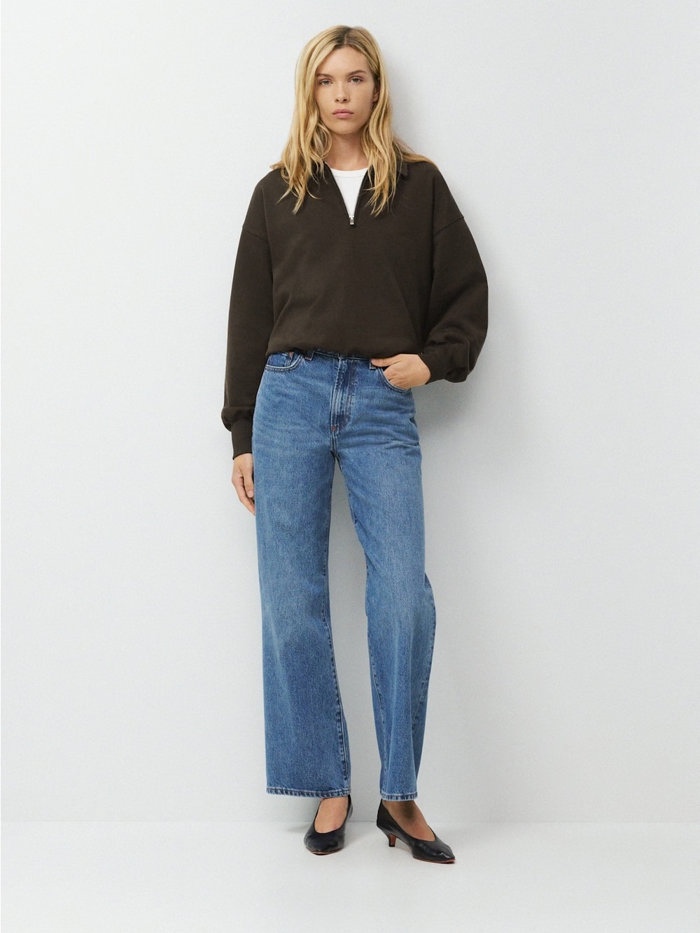 Aritzia Denim Forum Farrah High-Rise Wide Leg Jean